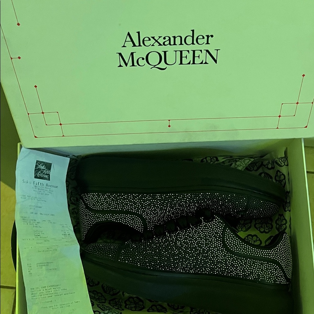 Alexander McQueen Black and Silver Men's Sneakers